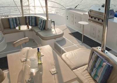 Royal Cape Catamarans, Majestic 530, sundowners on deck