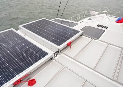 Royal Cape Catamarans, Solar panel on deck of Majestic 530
