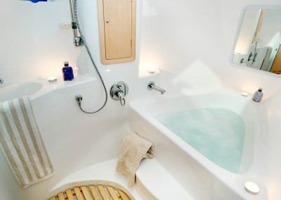 Royal Cape Catamarans, Majestic 530, bath Cabin