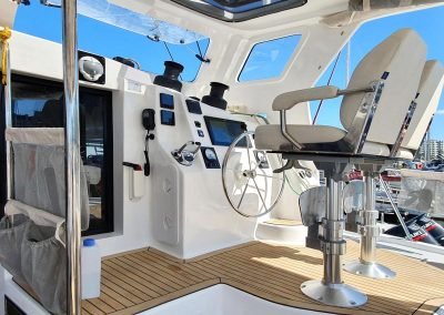 Majestic 530, Luxury Catamaran, helm
