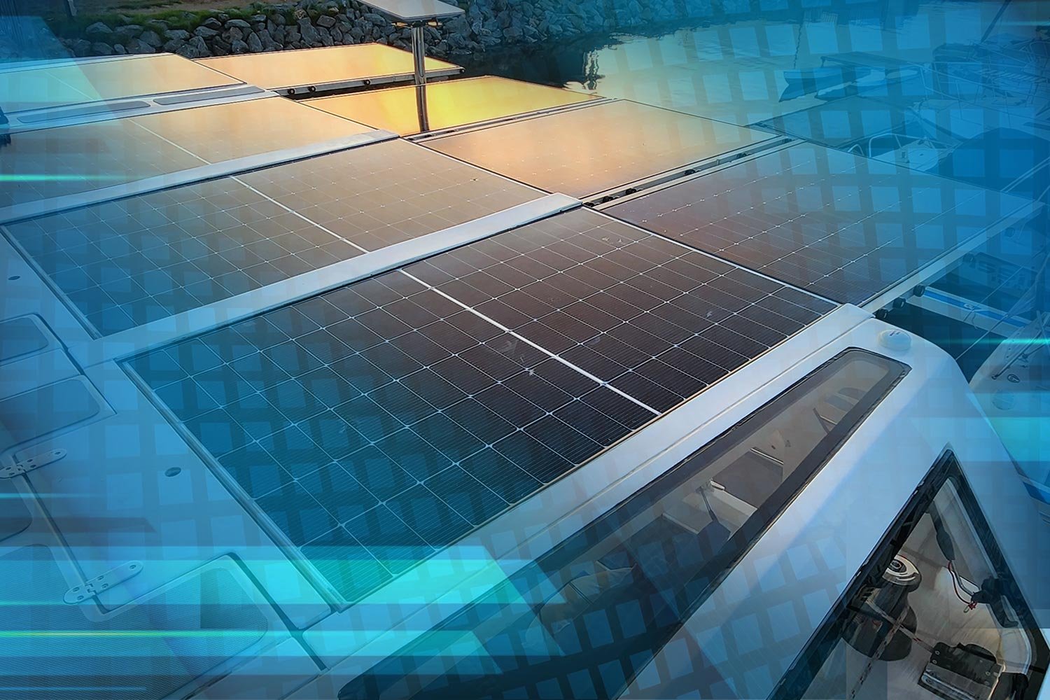 Solar Panels on yacht
